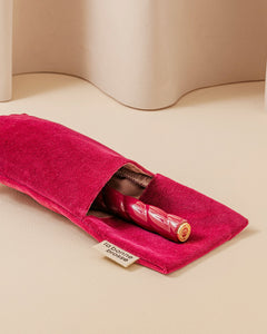 La Pochette "Grande Brosse" Rouge Cerise